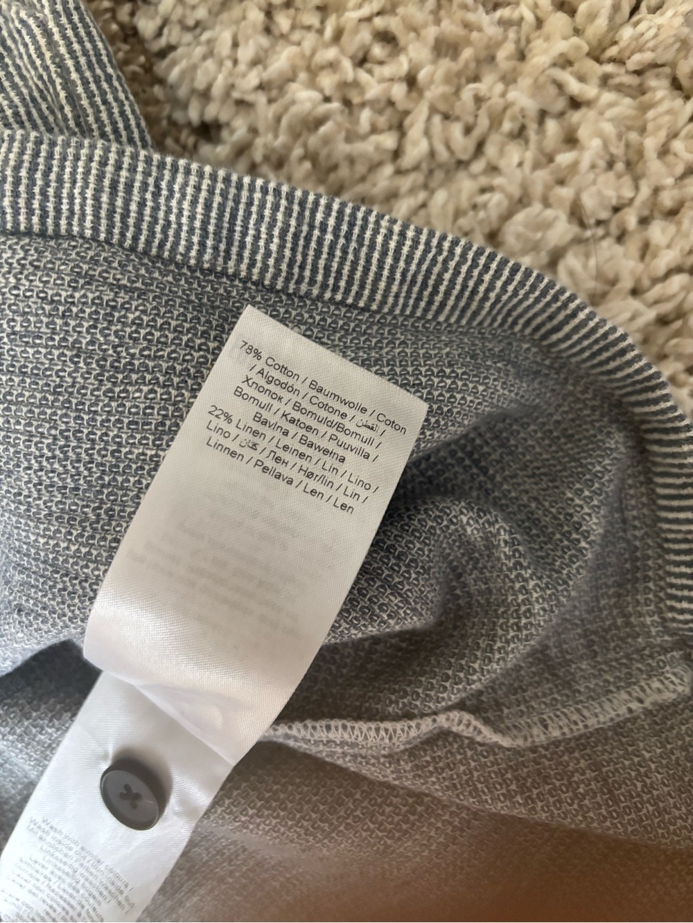 Button-Front Gray Mini Skirt - Picture 5 of 5